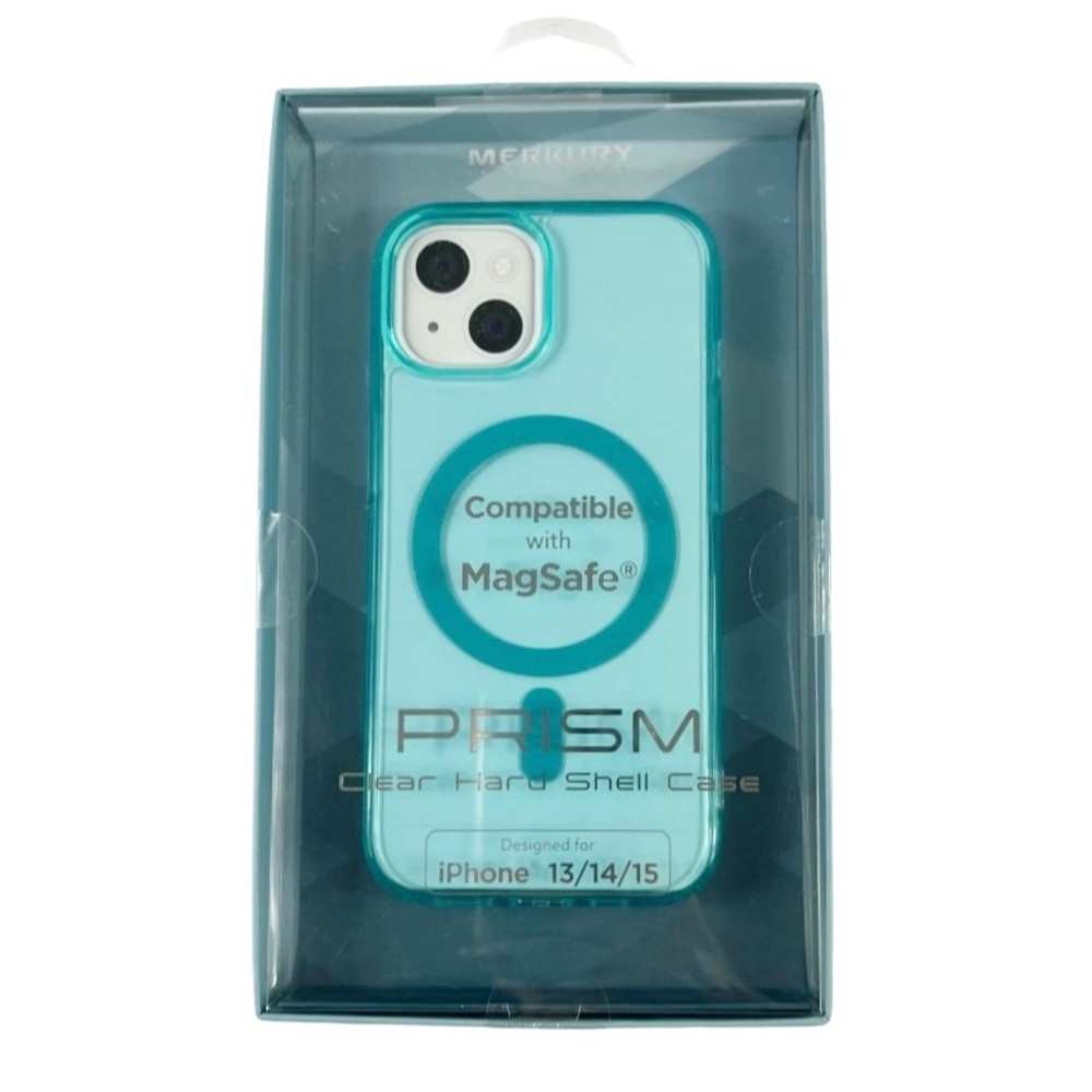 NEW Merkury iphone 15/14/13 Compatible MagSafe Prism Clear Hardshell Case